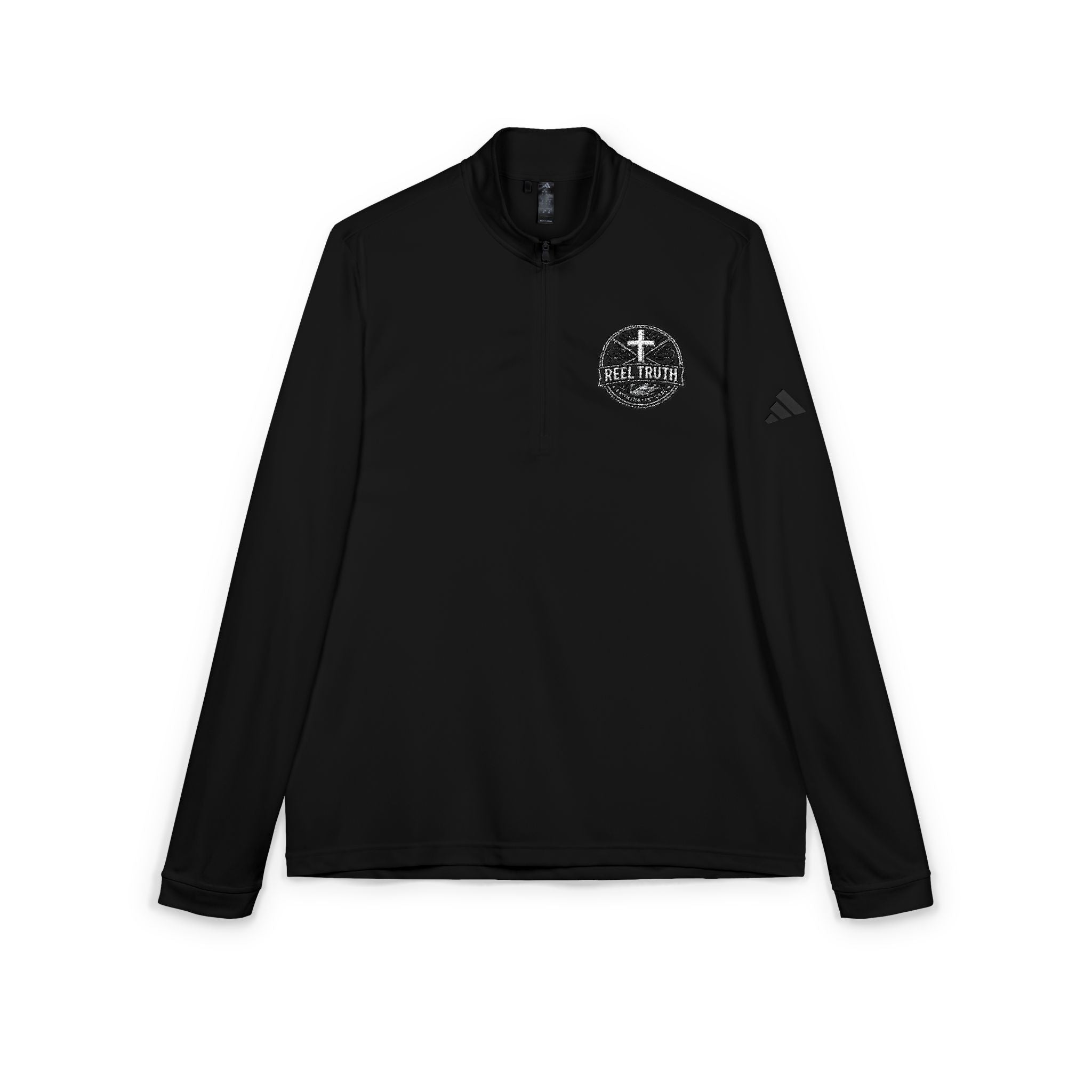 Reel Truth Embroidered Quarter-Zip Pullover — Sun-Ready Fishing Layer