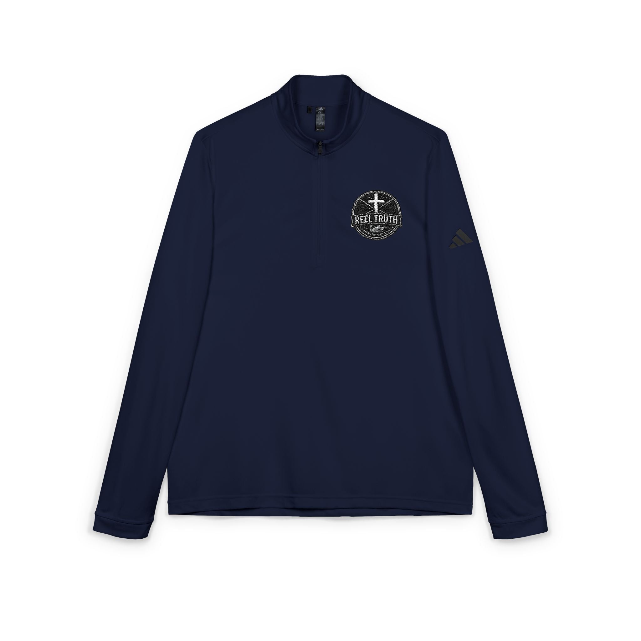 Reel Truth Embroidered Quarter-Zip Pullover — Sun-Ready Fishing Layer