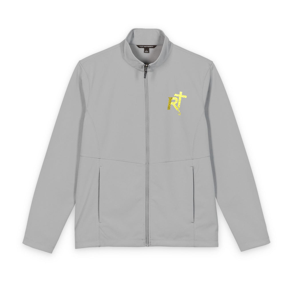 Soft Shell Jacket with Yellow Star Patch — Men's Lightweight Windbreaker