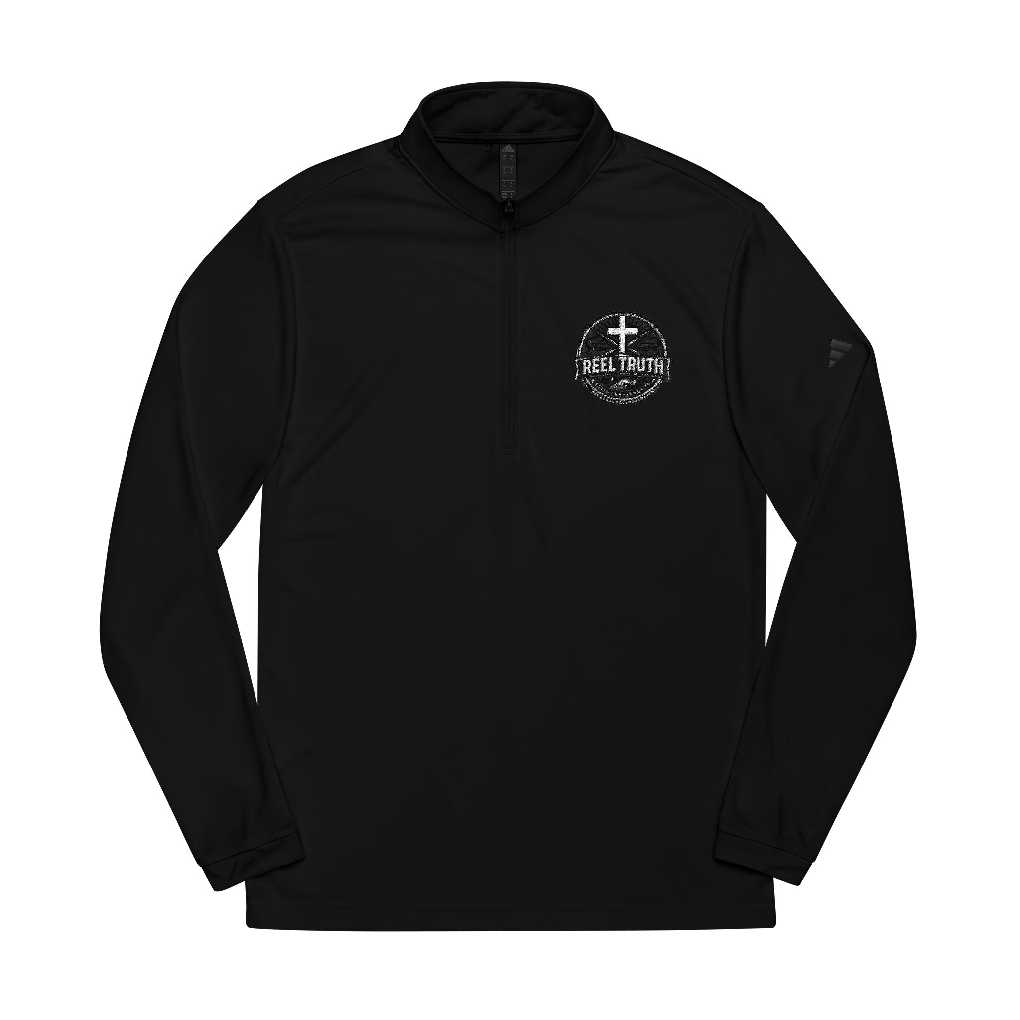 Reel Truth Embroidered Quarter-Zip Pullover — Sun-Ready Fishing Layer